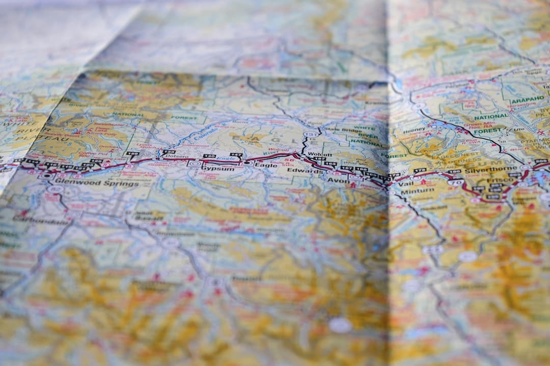 Close-up topographic map used for geological survey